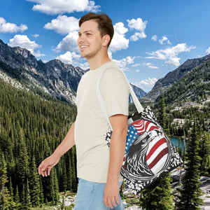 Patriotic Eagle Tote Bag Usa Flag Design Bold Style - Dipaliz - Shopping Totes