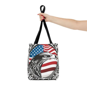 Patriotic Eagle Tote Bag Usa Flag Design Bold Style - Dipaliz - Shopping Totes