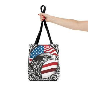 Patriotic Eagle Tote Bag - Usa Flag Design July 4th - Dipaliz - Shopping Totes