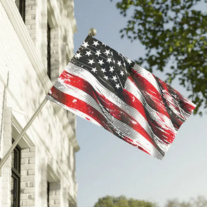 Flag Wall Art - Bold Patriotic Independence Day Home Decor - Dipaliz - 60’’ x 36’’ - Flags