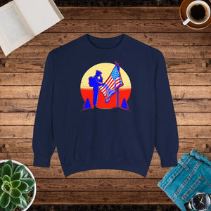 Cozy Garment-dyed Sweatshirt - Soft Patriotic Comfort - Dipaliz - True Navy / s - Sweatshirts