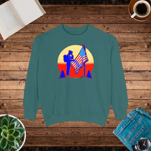 Cozy Garment-dyed Sweatshirt - Soft Patriotic Comfort - Dipaliz - Blue Spruce / s - Sweatshirts