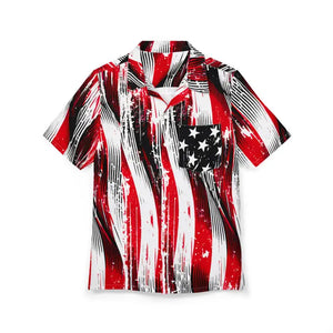 Patriotic Hawaiian Shirt Unisex Summer Bbq Bold Style - Dipaliz - Shirts