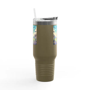 Insulated Travel Mug Ice Cold Drinks Road Trips Dipaliz - 40oz / Olive Green - Tumblers