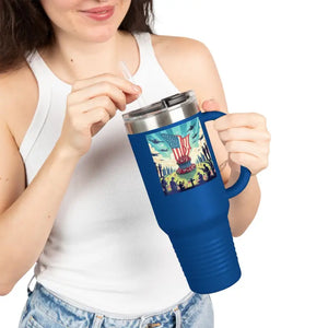 Insulated Travel Mug Ice Cold Drinks Road Trips Dipaliz - Tumblers