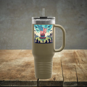Patriotic Insulated Travel Mug - 40oz Road Trips Drinks - Dipaliz - Tumblers