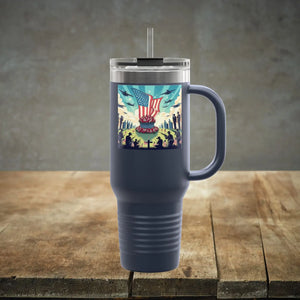 Patriotic Insulated Travel Mug - 40oz Road Trips Drinks - Dipaliz - Tumblers