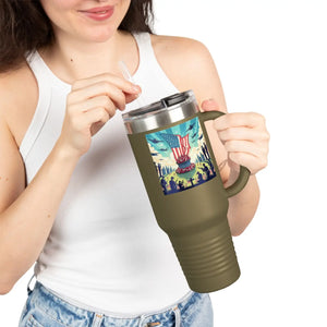 Patriotic Insulated Travel Mug - 40oz Road Trips Drinks - Dipaliz - Tumblers