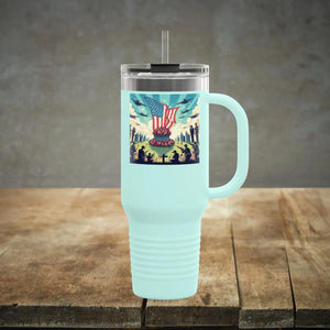 Patriotic Insulated Travel Mug - 40oz Road Trips Drinks - Dipaliz - Tumblers
