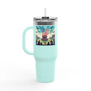 Patriotic Insulated Travel Mug - 40oz Road Trips Drinks - Dipaliz - Tumblers