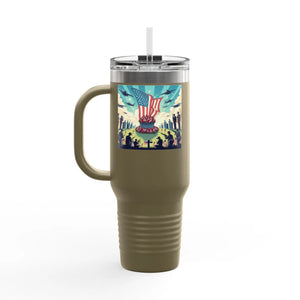 Patriotic Insulated Travel Mug - 40oz Road Trips Drinks - Dipaliz - Tumblers
