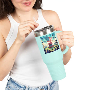Patriotic Insulated Travel Mug - 40oz Road Trips Drinks - Dipaliz - Tumblers