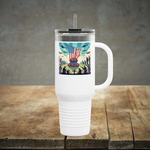 Patriotic Insulated Travel Mug - 40oz Road Trips Drinks - Dipaliz - Tumblers