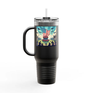 Patriotic Insulated Travel Mug - 40oz Road Trips Drinks - Dipaliz - Tumblers