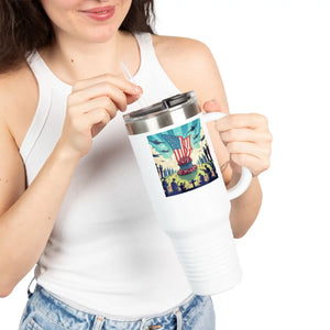 Patriotic Insulated Travel Mug - 40oz Road Trips Drinks - Dipaliz - Tumblers