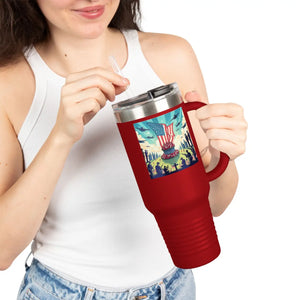 Patriotic Insulated Travel Mug - 40oz Road Trips Drinks - Dipaliz - Tumblers