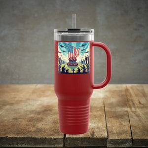Patriotic Insulated Travel Mug - 40oz Road Trips Drinks - Dipaliz - Tumblers