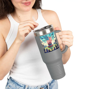 Patriotic Insulated Travel Mug - 40oz Road Trips Drinks - Dipaliz - Tumblers