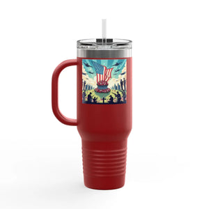 Patriotic Insulated Travel Mug - 40oz Road Trips Drinks - Dipaliz - Tumblers