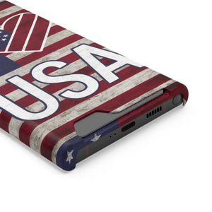 Usa Heart Case + Wallet Patriotic Phone Protector - Dipaliz - Electronics Accessories