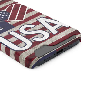Usa Heart Case + Wallet Patriotic Phone Protector - Dipaliz - Electronics Accessories