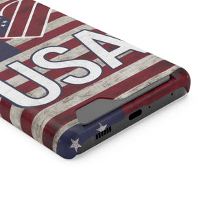 Usa Heart Case + Wallet Patriotic Phone Protector - Dipaliz - Electronics Accessories