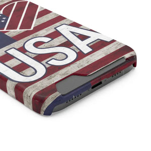 Usa Heart Case + Wallet Patriotic Phone Protector - Dipaliz - Electronics Accessories