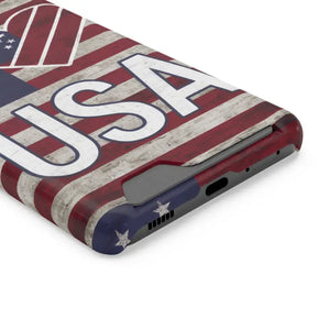 Usa Heart Case + Wallet Patriotic Phone Protector - Dipaliz - Electronics Accessories
