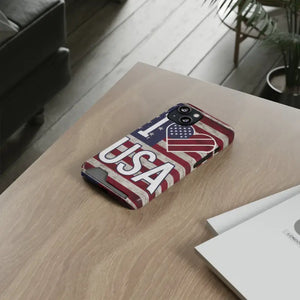Usa Heart Case + Wallet Patriotic Phone Protector - Dipaliz - Iphone 13 / Glossy / Without Gift Packaging - Electronics