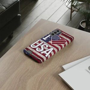 Usa Heart Case + Wallet Patriotic Phone Protector - Dipaliz - Samsung Galaxy S21 Plus / Glossy / Without Gift Packaging