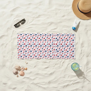 Star Beach Towel – Patriotic 4th of July - Dipaliz - Towels
