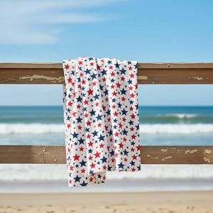 Star Beach Towel – Patriotic 4th of July - Dipaliz - Towels