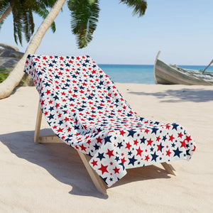 Star Beach Towel – Patriotic 4th of July - Dipaliz - Towels