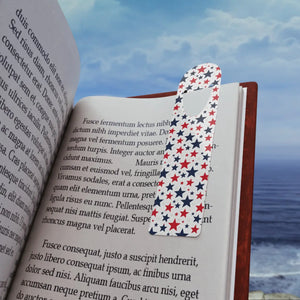 Patriotic Red White & Blue Star Metal Bookmark - American Flag Stars Reading Clip - Bookmarks