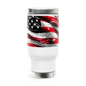 Patriotic Steel Travel Mug - Adventure Ready 14oz - Dipaliz - Tumblers