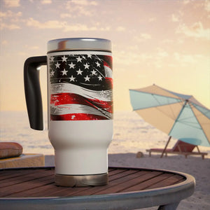 Patriotic Steel Travel Mug - Adventure Ready 14oz - Dipaliz - Tumblers