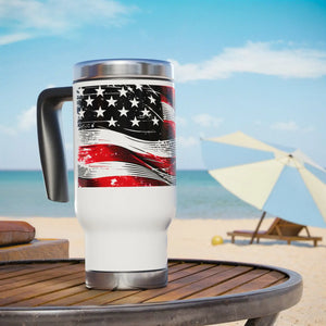 Patriotic Steel Travel Mug - Adventure Ready 14oz - Dipaliz - Tumblers