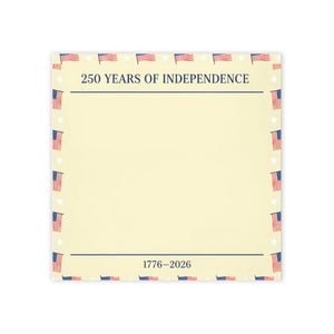 Patriotic Sticky Notes – 1776–2026 Note Pad - Dipaliz