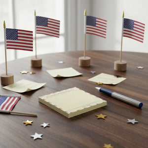 Patriotic Sticky Notes – 1776–2026 Note Pad - Dipaliz