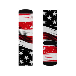 Sublimation Socks Soft Fleece Lining Patriotic Style - Dipaliz