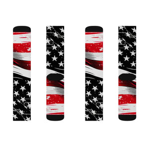 Sublimation Socks Soft Fleece Lining Patriotic Style - Dipaliz