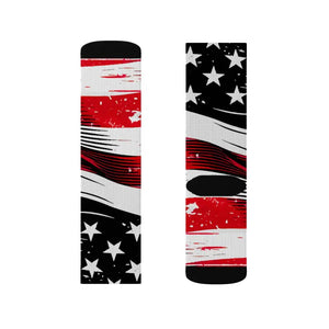 Sublimation Socks Soft Fleece Lining Patriotic Style - Dipaliz
