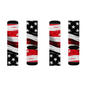Sublimation Socks Soft Fleece Lining Patriotic Style - Dipaliz
