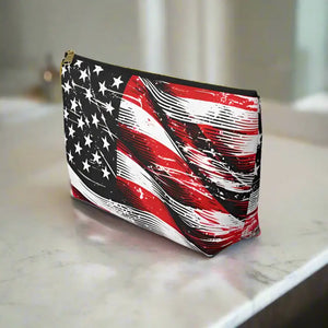 Usa Flag Accessory Pouch - Patriotic Style Gear - Dipaliz - Cosmetic & Toiletry Bags