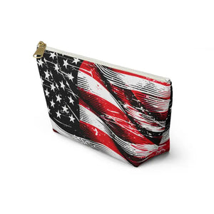 Usa Flag Accessory Pouch - Patriotic Style Gear - Dipaliz - Cosmetic & Toiletry Bags