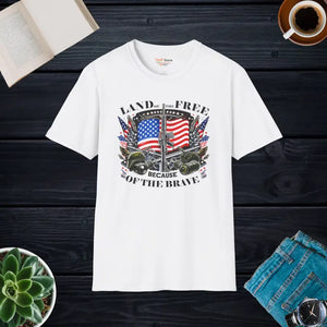 Independence Day T-shirt Unisex Softstyle Patriotic Tee - Dipaliz - Xs / White - T-shirts