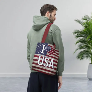 Patriotic Tote Bag - Summer Beach Spacious Organizer - Dipaliz - Shopping Totes