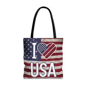 Patriotic Tote Bag - Summer Beach Spacious Organizer - Dipaliz - 18’’ × / Black - Shopping Totes
