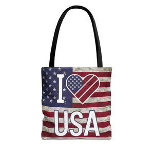 Patriotic Tote Bag - Summer Beach Spacious Organizer - Dipaliz - 13’’ × / Black - Shopping Totes