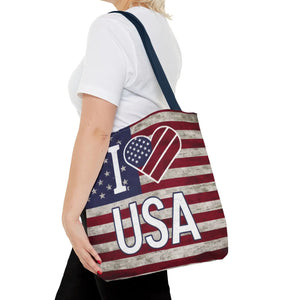 Patriotic Tote Bag - Usa Heart Summer Beach - Dipaliz - Shopping Totes